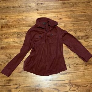Large banana republic over shirt/layer shirt burgundy